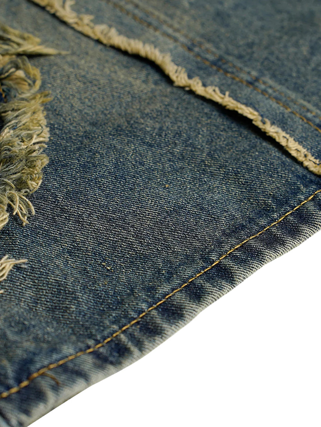 High Street Washed Distressed Denim Shorts - 2100